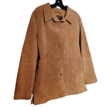 Load image into Gallery viewer, Vintage 1990s Suede Leather Embroidered Jacket Impressions by Rem Garson Size L