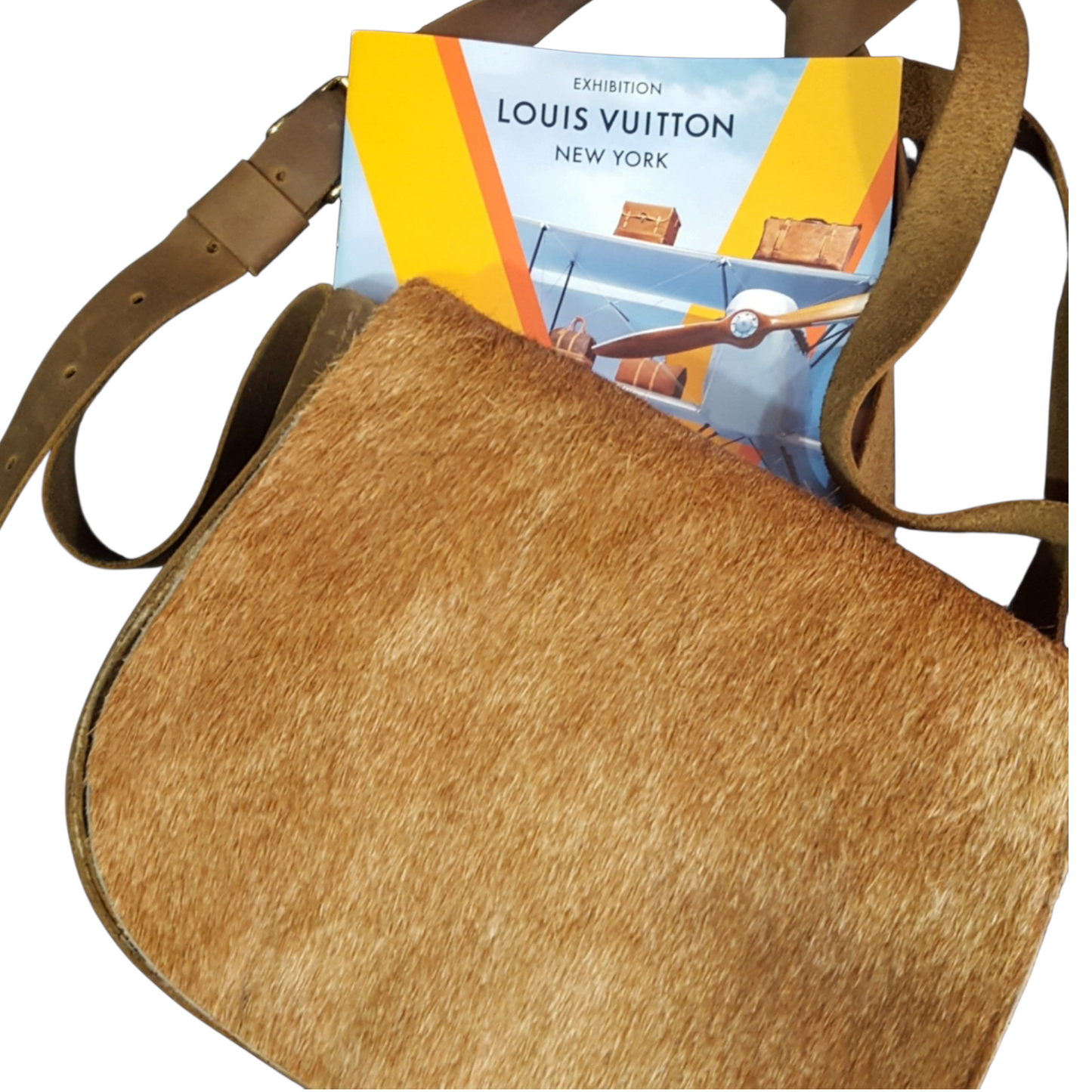 Atelier Luxembourg Leather Calf Hair Saddle Bag