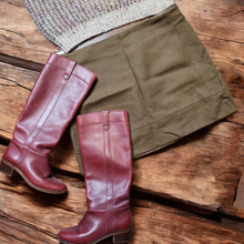 Load image into Gallery viewer, 90s Vintage J Crew Wool Mini Skirt Lucille Golden Vintage Womens Vintage Clothing Vintage Nine West Boots