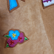 Load image into Gallery viewer, Vintage 1990s Suede Leather Embroidered Jacket Impressions by Rem Garson Size L Music Festival Lucille Golden Vintage Brooklyn Vintage Shop By Appointments Virtual Vintage Shop