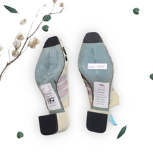 Load image into Gallery viewer, Thierry Rabotin Slingback Block Peeptoe Mesh Leather Pumps Size 37