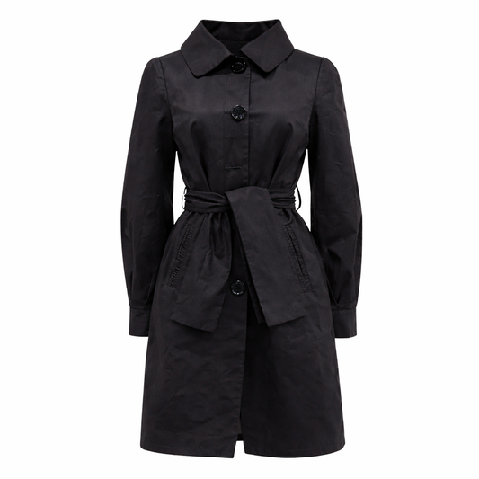 Vintage Holiday In Italy | Black Italian Trench Coat
Made in Italy • Luxury Outerwear Size 42