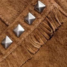 Load image into Gallery viewer, Vintage Suede Leather Cow Girl Jacket 1990s Saguaro West Size S