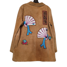 Load image into Gallery viewer, Vintage 1990s Suede Leather Embroidered Jacket Impressions by Rem Garson Size L Music Festival Lucille Golden Vintage Brooklyn Vintage Shop By Appointments Virtual Vintage Shop