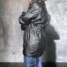 Load image into Gallery viewer, Vintage 1980s Black Leather Jacket G & M Studios Leather Jacket Size L