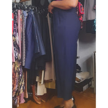 Load image into Gallery viewer, Antonio Beradi Navy Highwaist Pleat Trousers Size 42