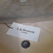 Load image into Gallery viewer, L.K. Bennett "Leola"  Patent Leather Convertable Shoulder Bag/ Clutch Tan