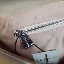 Load image into Gallery viewer, L.K. Bennett "Leola"  Patent Leather Convertable Shoulder Bag/ Clutch Tan