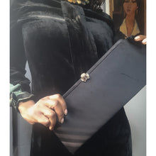 Load image into Gallery viewer, Dorset Rex 5th Avenue Vintage Satin Clam Clasp Clutch