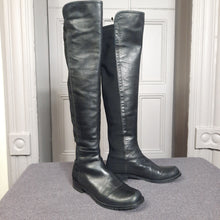 Load image into Gallery viewer, Stuart Weitzman 5050 Boots Black Nappa Size 6.5