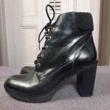 Load image into Gallery viewer, Micheal Kors Black Heel Combat Boot With Rubber Outsole Size 11