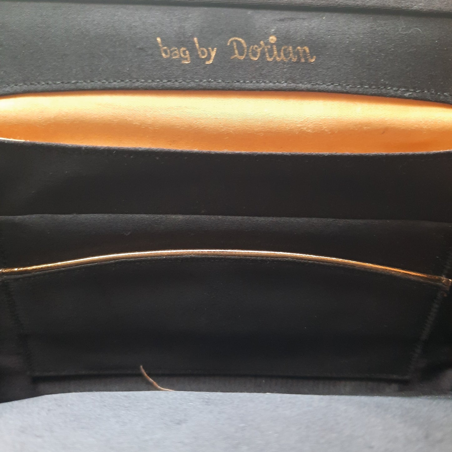 1950s Vintage Black Satin Clutch | Bag by Dorian