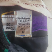 Load image into Gallery viewer, 80s Vintage Wool Shirts Richard Warren Printed Peplum Top Size 6