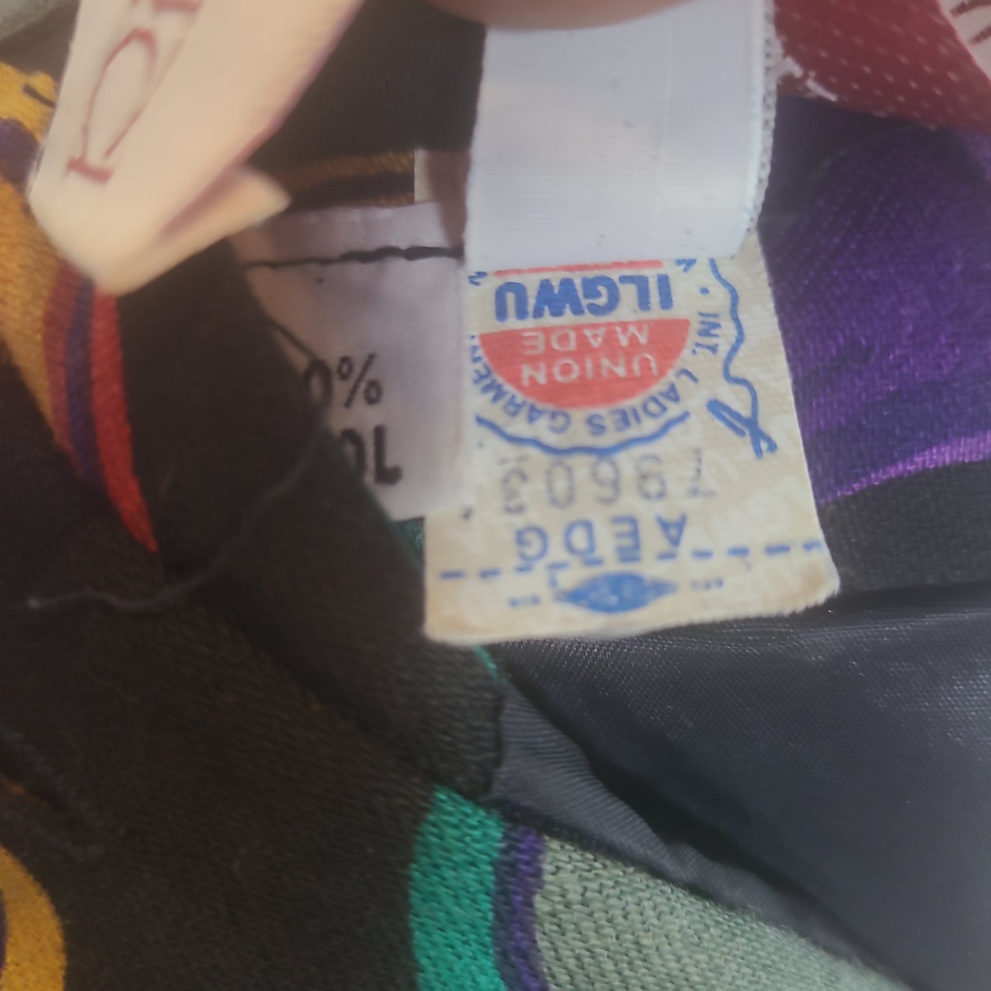 80s Vintage Wool Shirts Richard Warren Printed Peplum Top Size 6