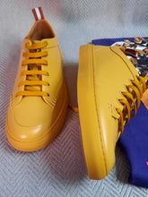 Load image into Gallery viewer, Bally Helliot Dip Dyed Sneaker Gold Sand Size 8.5