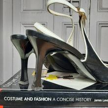 Load image into Gallery viewer, St. John Open Toe Heels Black and White Shoes Size 7 1/2