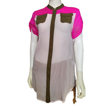 Load image into Gallery viewer, Uffizi Rachel Color Block Blouse Size L