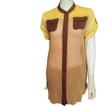 Load image into Gallery viewer, Uffizi Rachel Color Block Blouse Size L