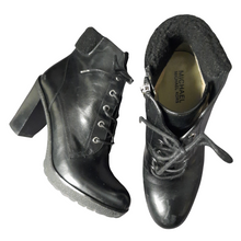 Load image into Gallery viewer, Micheal Kors - Moto Combat Boots - Black - Preowned -Lucille Golden Vintage