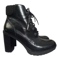 Load image into Gallery viewer, Micheal Kors Black Heel Combat Boot With Rubber Outsole Size 11