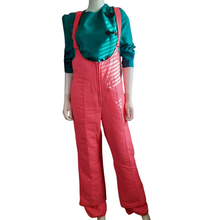 Load image into Gallery viewer, Vintage 1970s Hermans Overall Ski Pant, Pink Snow Pants Size M