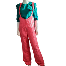 Load image into Gallery viewer, Vintage 1970s Hermans Overall Ski Pant, Pink Snow Pants Size M