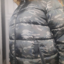 Load image into Gallery viewer, Lane Bryant Camo Puffer Coat With Hood Size 18/20