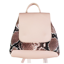 Load image into Gallery viewer, Faux Embossed Snakeskin Mini " Lil Sac" Backpack
