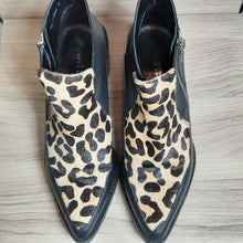 Load image into Gallery viewer, Design Lab Druria Calf Hair Side Zip Moto Bootie Size 40