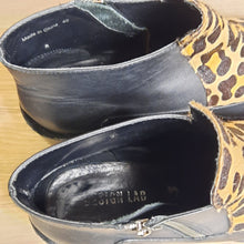 Load image into Gallery viewer, Design Lab Druria Calf Hair Side Zip Moto Bootie Size 40