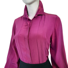 Load image into Gallery viewer, Vintage Silk Blouse Hudson's Detroit Size 12 Petite