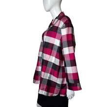 Load image into Gallery viewer, Notations Woman Silk Check Blouse size 3X