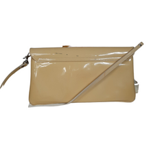Load image into Gallery viewer, L.K. Bennett "Leola"  Patent Leather Convertable Shoulder Bag/ Clutch Tan