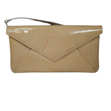Load image into Gallery viewer, L.K. Bennett "Leola"  Patent Leather Convertable Shoulder Bag/ Clutch Tan