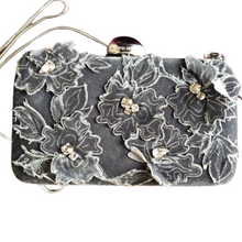 Load image into Gallery viewer, Alberta Feretti Limited Edition Box Velvet Florette Clutch