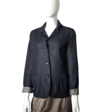 Load image into Gallery viewer, Wordly Thing's by Kamanta Cashmere and Silk Jacket Piacenza 100% Cupro Size 42