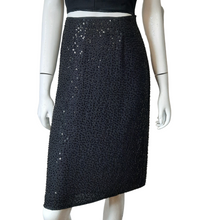 Load image into Gallery viewer, Brooks Brothers Silk Beaded Sequin Pencil Skirt sz. 2 - Lucille Golden Vintage, LLC