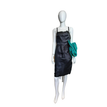 Load image into Gallery viewer, 1960s Silk Chiffon Short Draped Cocktail Dress Large Floret Silk Tafetta, sz S