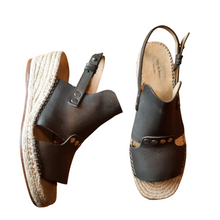 Load image into Gallery viewer, Rag & Bone Sayre Espardrille Wedge Sandals, Grey size 8.5