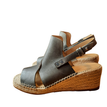 Load image into Gallery viewer, Rag & Bone Sayre Espardrille Wedge Sandals, Grey size 8.5