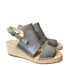 Load image into Gallery viewer, Rag & Bone Sayre Espardrille Wedge Sandals, Grey size 8.5