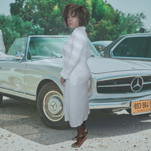 Load image into Gallery viewer, Maria Scotto Ribbed Ruffled Robe Dress Size M/L