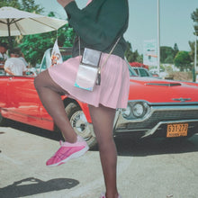 Load image into Gallery viewer, 70s Pink Cocktail Mini Dress With Pleats Size M