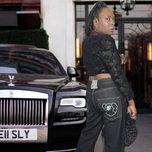 Load image into Gallery viewer, TDF! 90s Vintage Marnie West Black Crop Lace Jacket