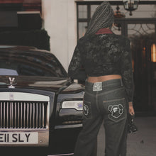 Load image into Gallery viewer, TDF! 90s Vintage Marnie West Black Crop Lace Jacket