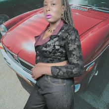 Load image into Gallery viewer, TDF! 90s Vintage Marnie West Black Crop Lace Jacket