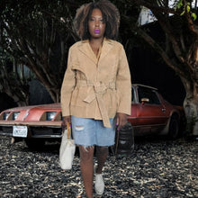 Load image into Gallery viewer, 90s Suede Leather Jacket Rampage Suede Jacket Size L