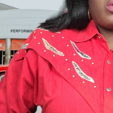 Load image into Gallery viewer, 70s Snap Button Cow Girl Shirt