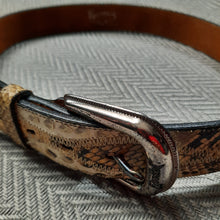Load image into Gallery viewer, Wehmeiers New Orleans Geniune Snake Skin Belts Size M
