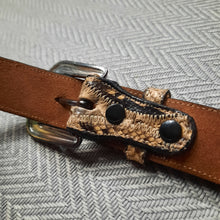 Load image into Gallery viewer, Wehmeiers New Orleans Geniune Snake Skin Belts Size M